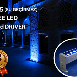 RulTech Wallwasher LED Aydınlatma Duvar ve Ağaç 30 cm Mavi 